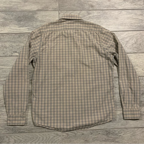 Levis Shirt Mens Medium Grey/Blue Plaid Fall Long Sleeve Casual Pocket Button Up - Picture 2 of 10